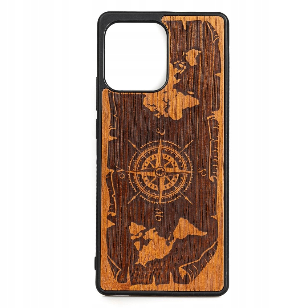 Dřevěné Pouzdro Bewood pro Motorola Edge 40 Růže Větrů Merbau