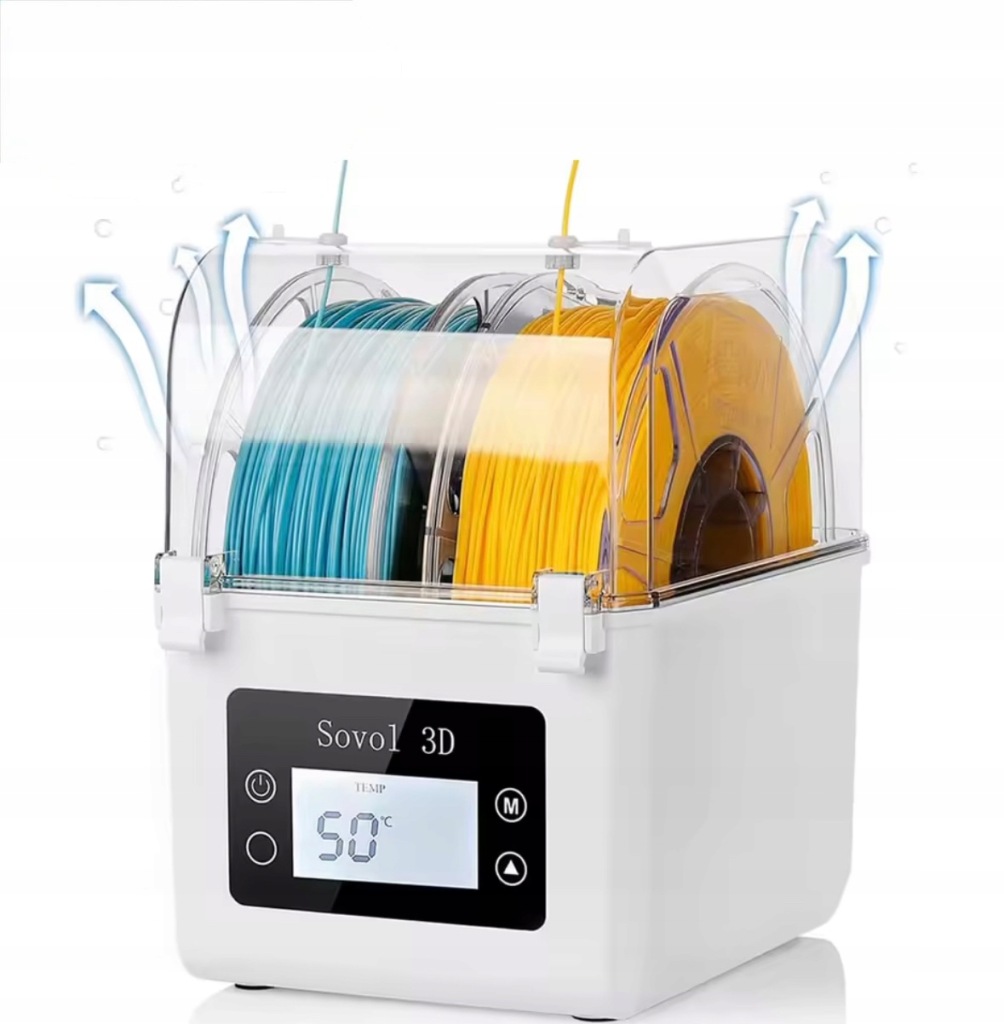 Sušička na filament Dvojitá cívka 1,75 mm 2,85 mm Odvlhčovač Podavač