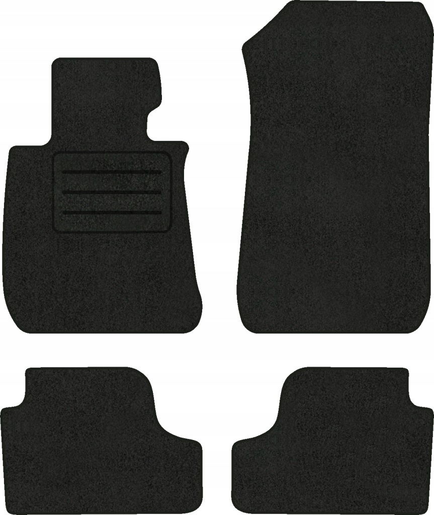 Velurové koberce Lux pro Bmw 3 E93 Cabrio (2006-2012) Černé Komplet