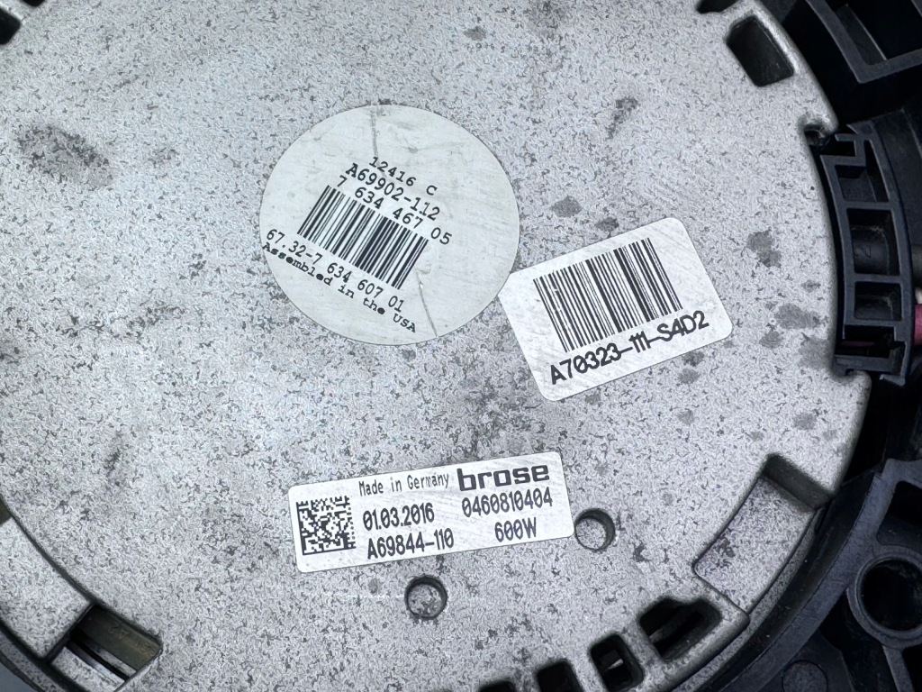 Bmw X5 F15 X6 F16 Wentylator 600W 7629131 7634607 — zdjęcie 4