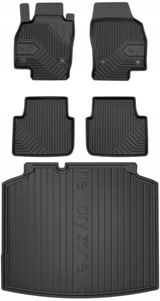 Set 77 Koberce a rohože Škoda Scala Hatchback od roku 2019