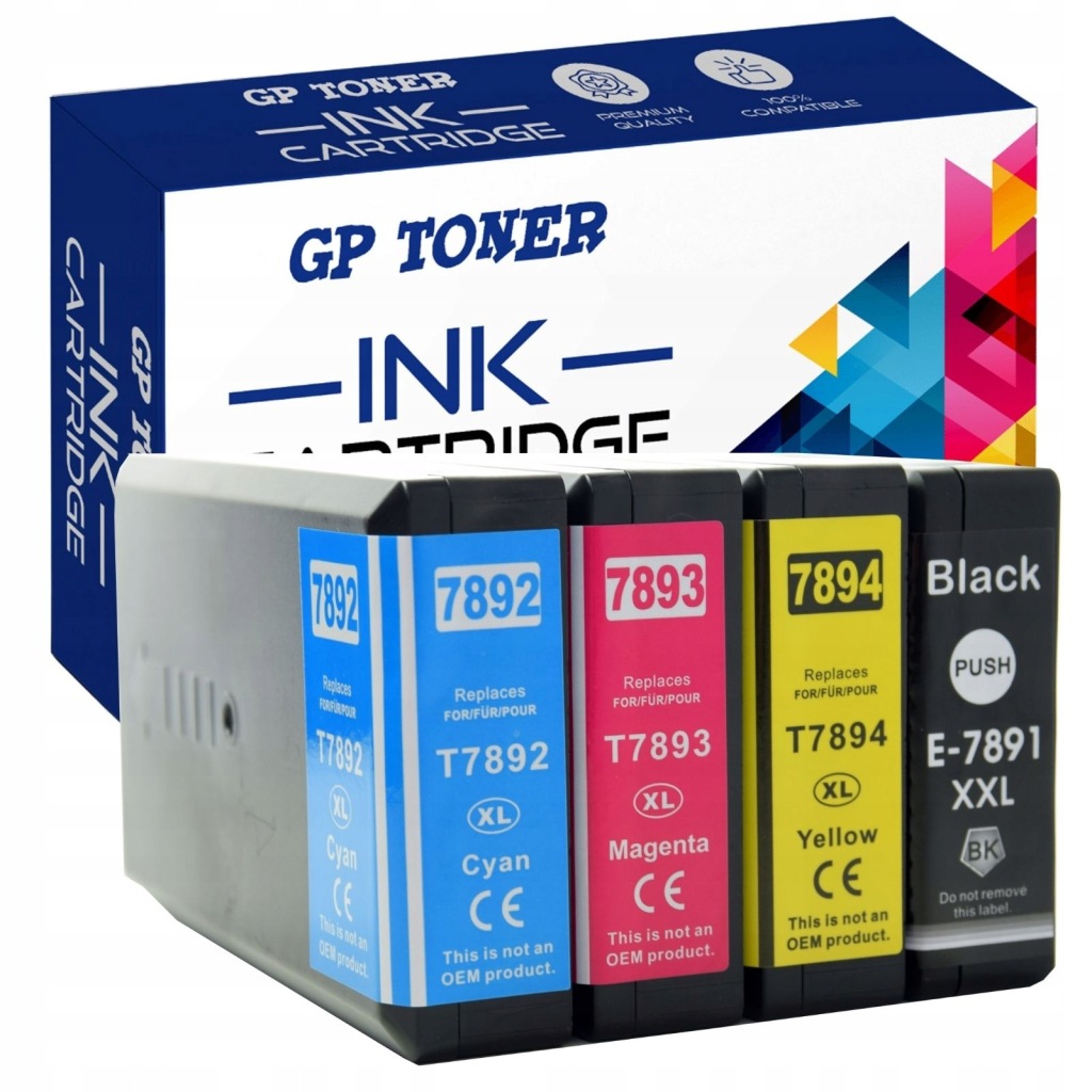 4x Náplně Do Tiskárny Epson Workforce Pro Wf 5620 5110 5190DW 5600 5690 5100