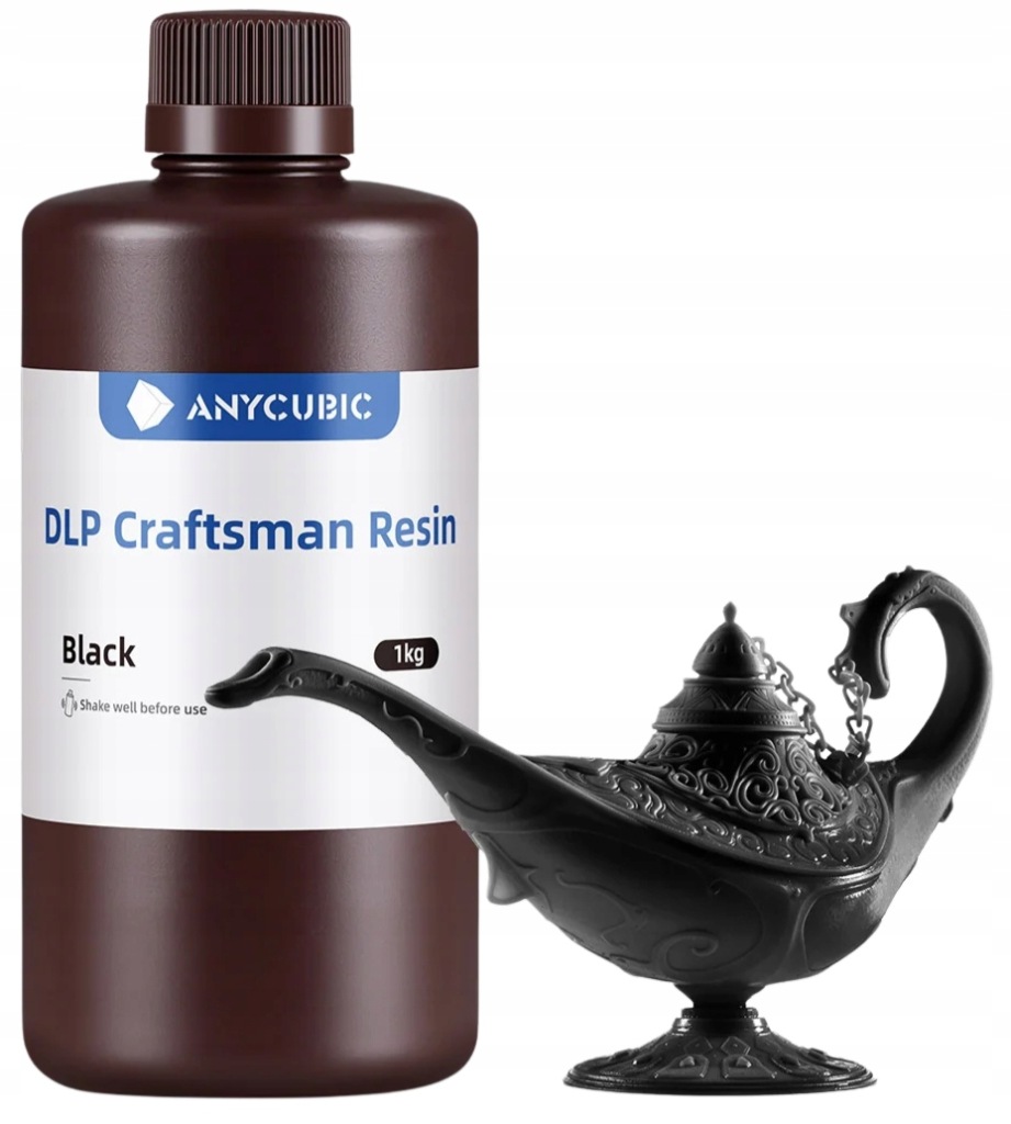 Uv pryskyřice Anycubic Dlp Craftsman Black Černá 1 kg 1 l pro 3D tiskárnu