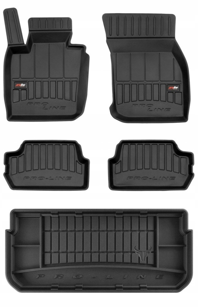 Set 3D gumové rohože rohož do kufru Mini Cooper S Hb od roku 2014