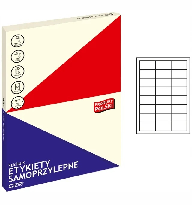 Organizační samolepící kancelářské štítky bílé pro archiv 64,6 x 33,8