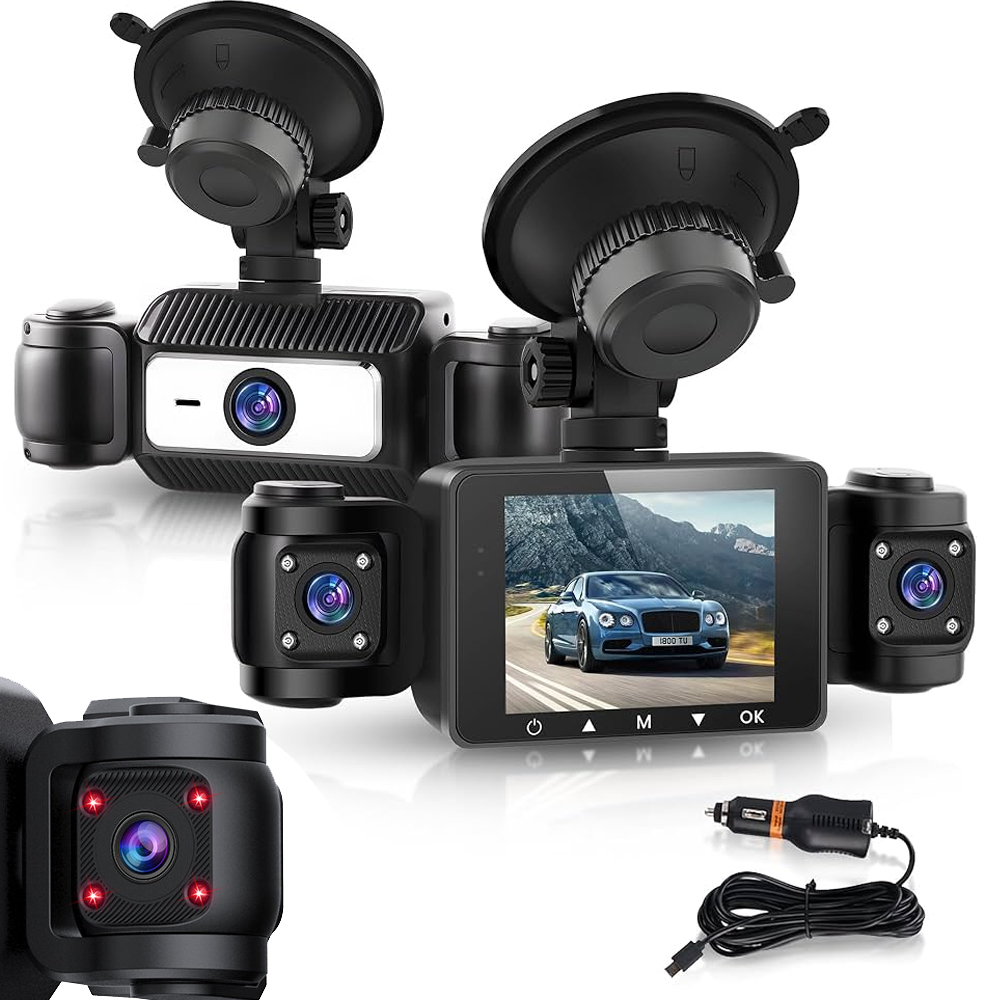 Kamera Automobilová Videorekordér Do Auta Tříkanálová Kamera 1080P