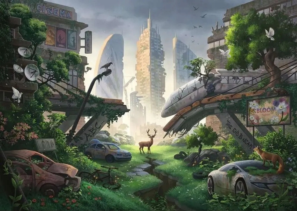 Ravensburger Puzzle 368 Exit Opuštěné město Skvělá Kvalita Provedení
