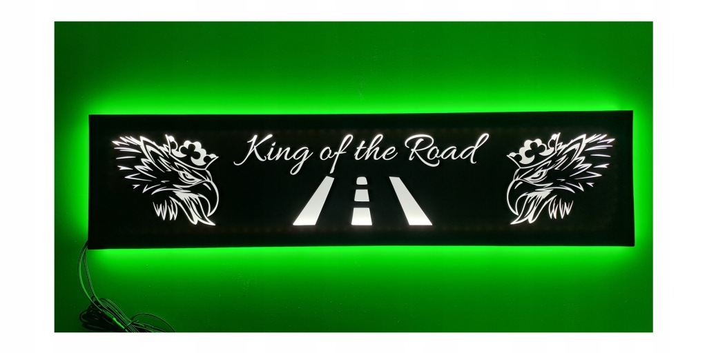 Led tabule King of the Road nad postel s osvětlením kabiny Tir Lkw