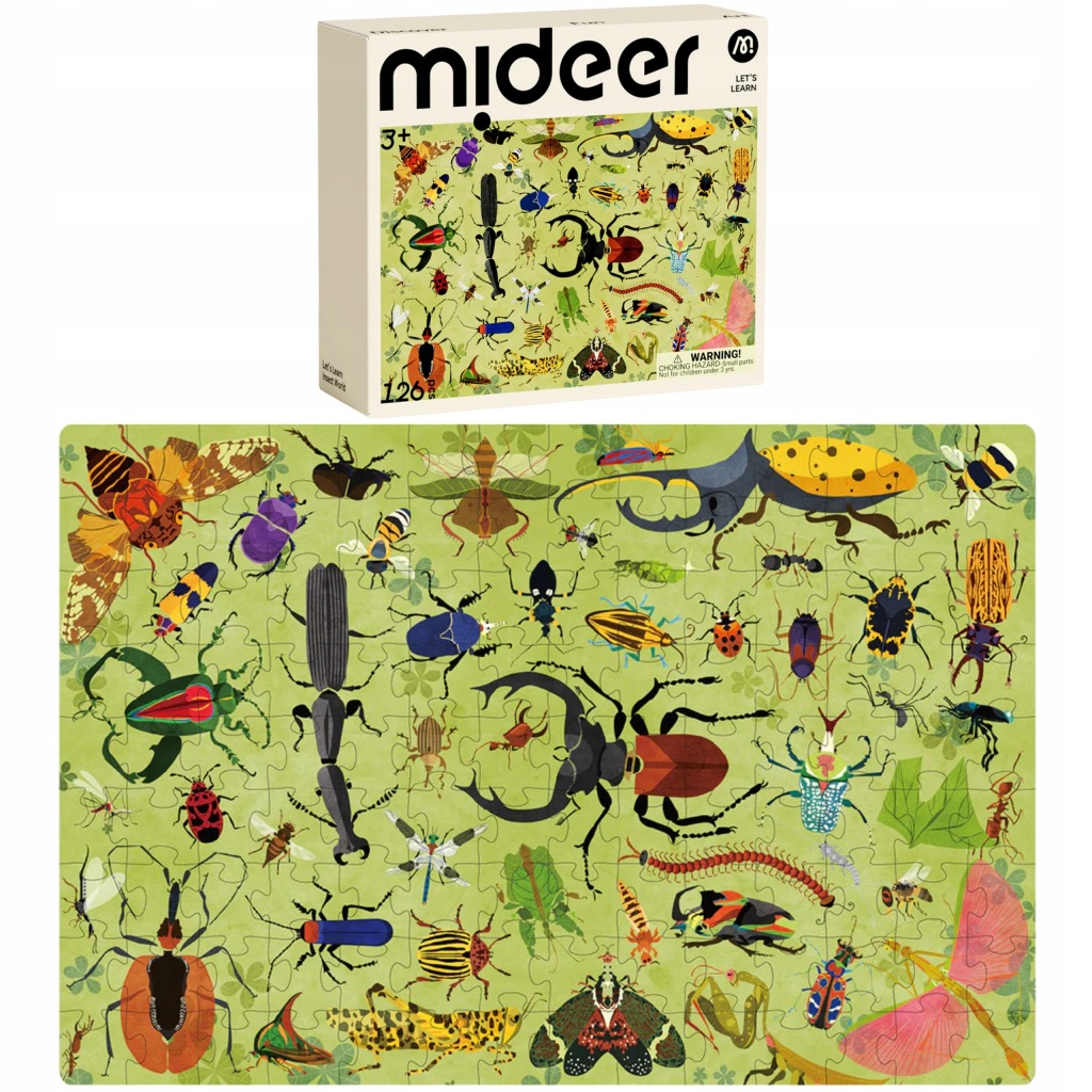 Puzzle Mideer pro děti Hmyz světa 126 dílků