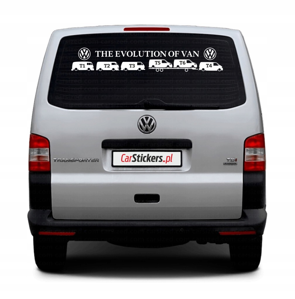 Samolepky na sklo Vw T5 The Evolution Of Van