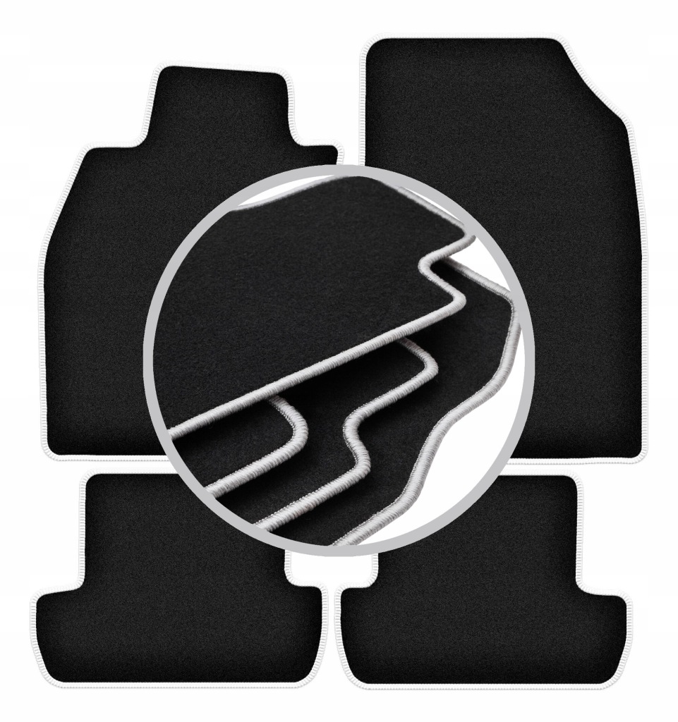 Koberce do auta stříbrné pro: Renault Megane III hatchback, kupé, grandt