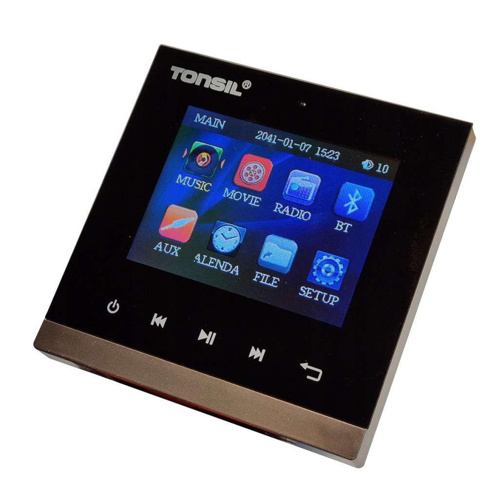 Tonsil Nástěnný přehrávač WS-35 pro stropní reproduktory, černý 2 x 20 W