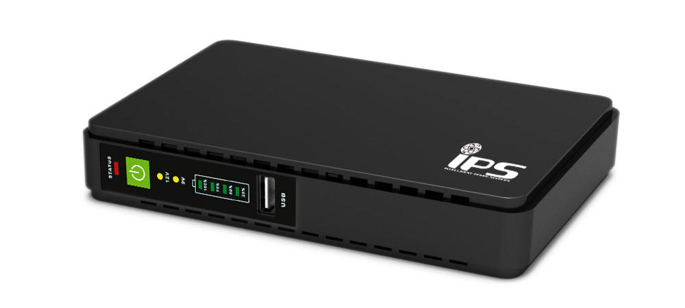 DC Ups router 15W 9V/1,33A nebo 12V/1,25A, PoE 15V/1A 24V/0,62A 8800mAh