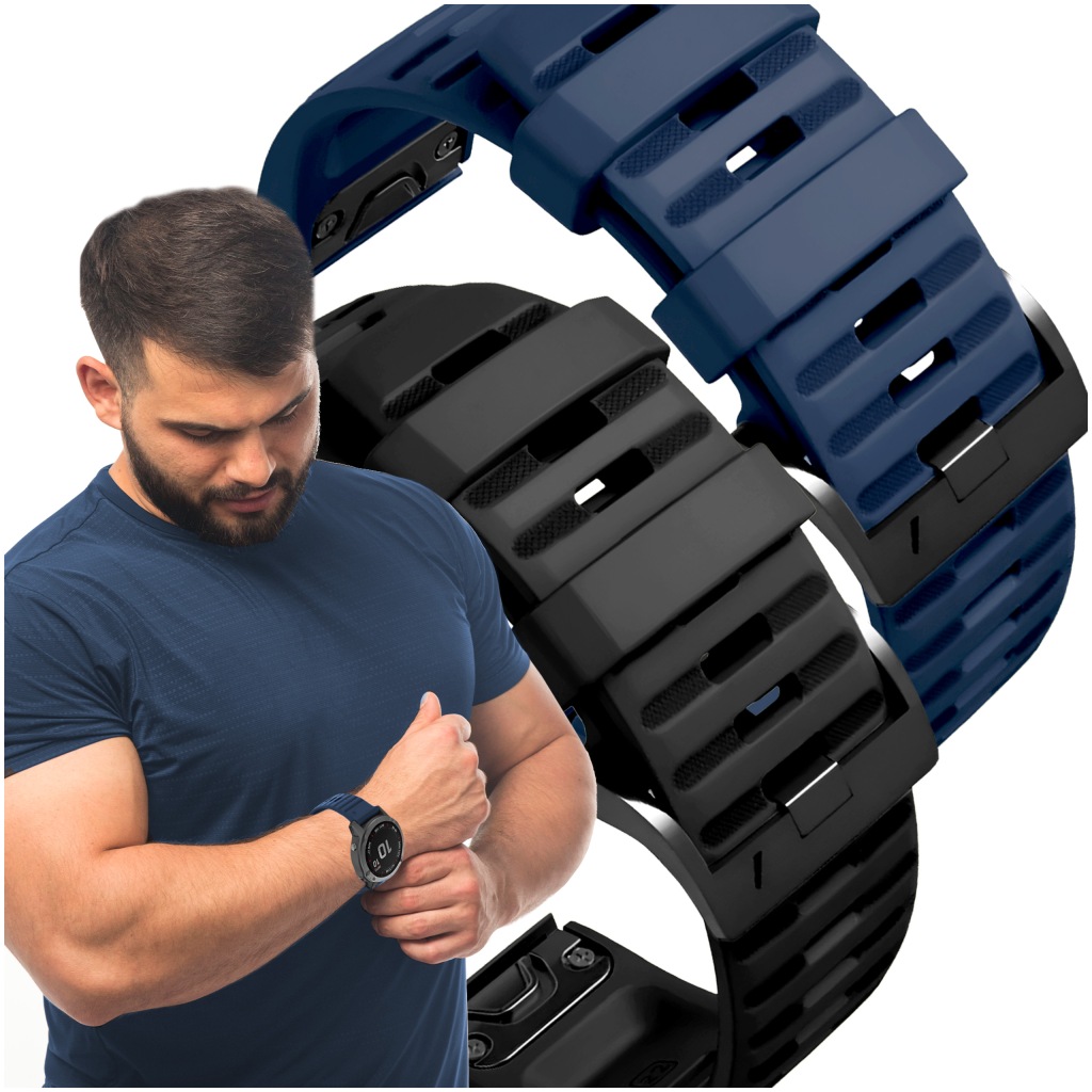 Zdjęcie okazji: Zestaw: 2x Pasek QuickFit do Garmin Fenix 3 3HR 5X 6X 6X Pro 7X 7X Solar