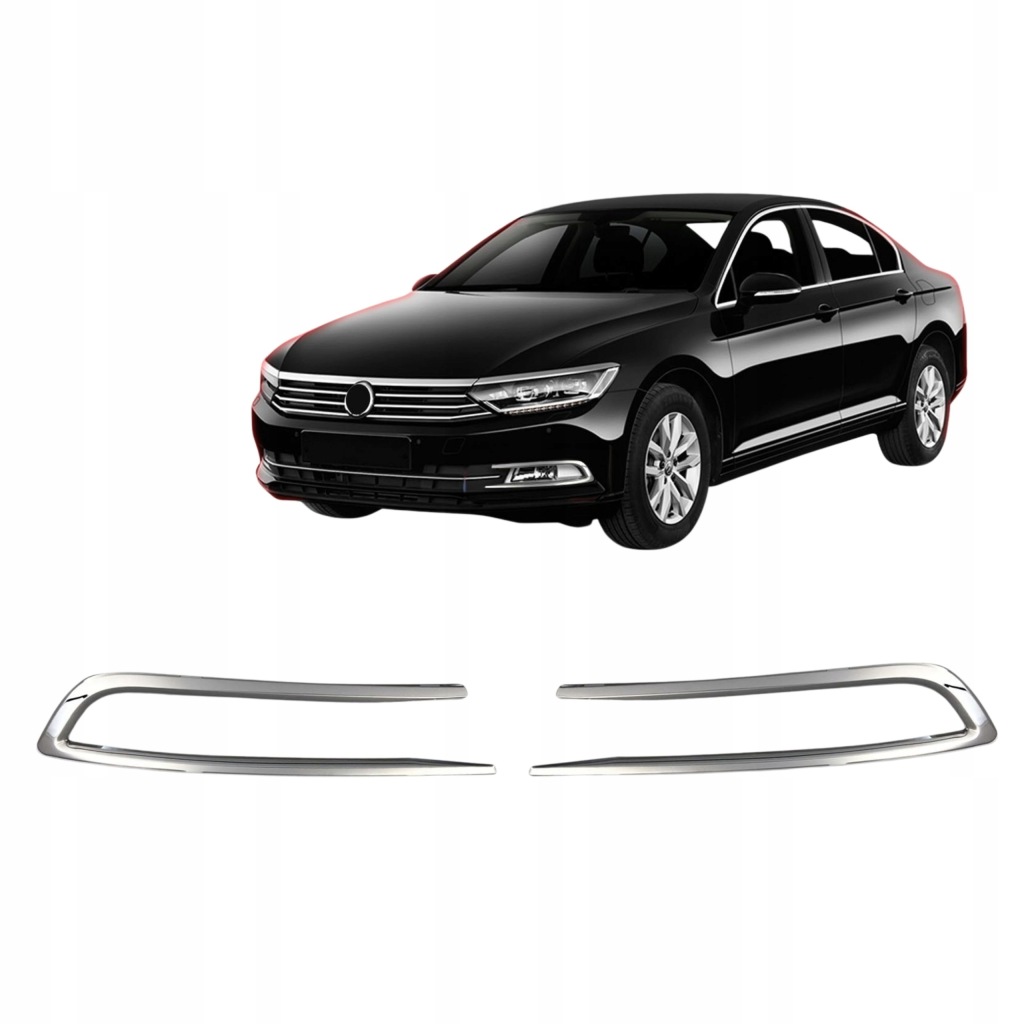 Chromované lišty na přední světla Volkswagen Passat B8 2015-19