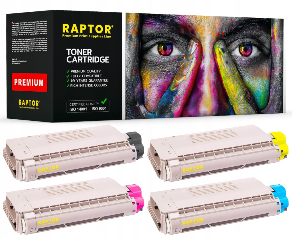 4x Toner Pro Oki C823DN C833DN C843dn Sada Cmyk