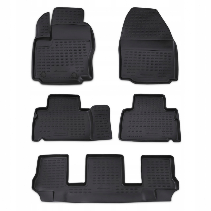 Gumové autokoberce Novline Ford Galaxy 2006-2015 (7 míst, kulaté fixace)