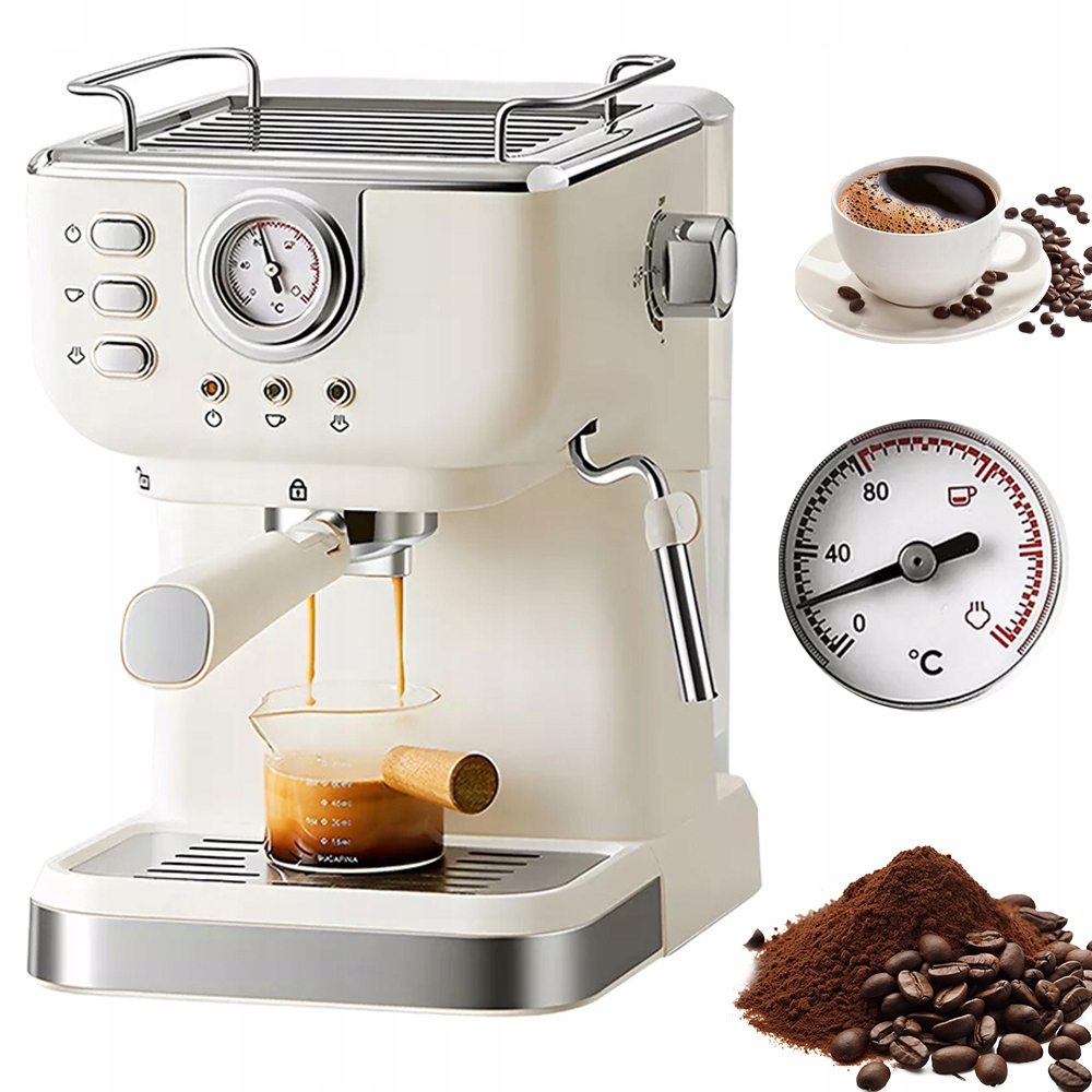 Tlakový Kávovar Na Espresso Cappuccino 1.5 L 20 Bar