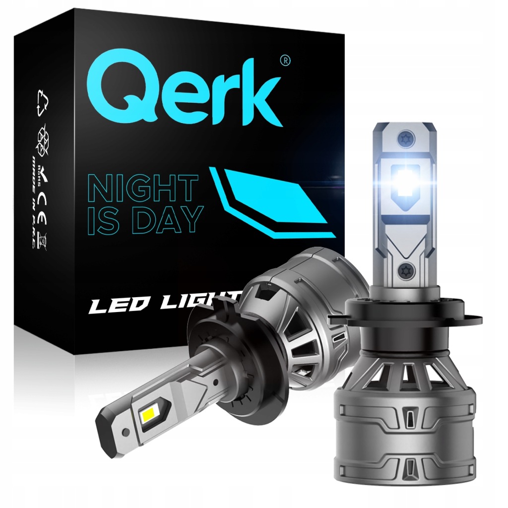 Led Žárovky H7 Qerk E4 Retrofit 120W 6000K Silné Canbus Značkové Odpojení