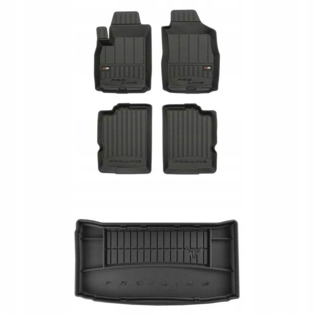 3D gumová sada koberců a rohožek Fiat Panda II 2003-2012 Hatchback