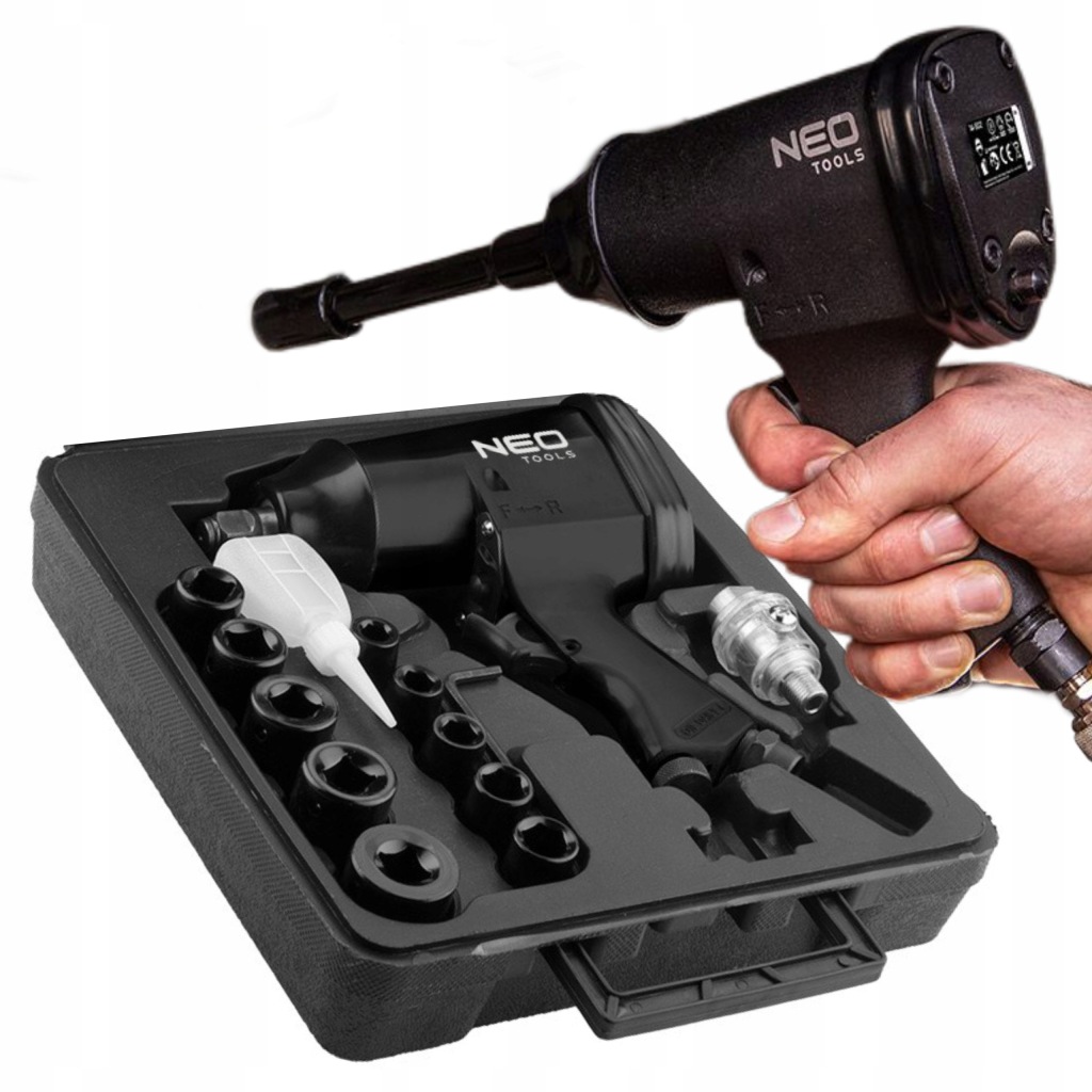 Neo Pneumatický Nárazový Klíč 1/2'' Sada 14-502