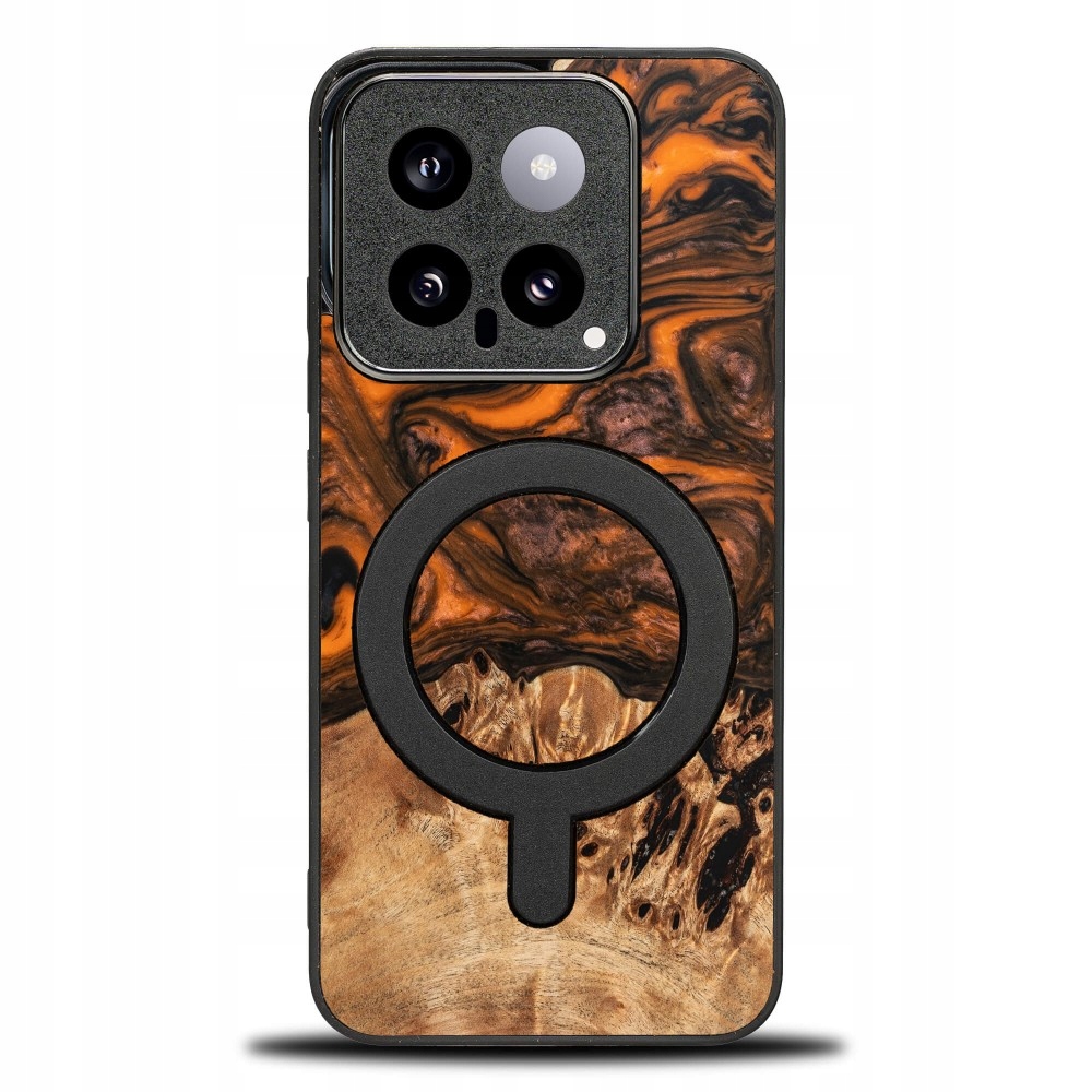 Pouzdro Bewood Unikátní pro Xiaomi 14 oranžové s MagSafe
