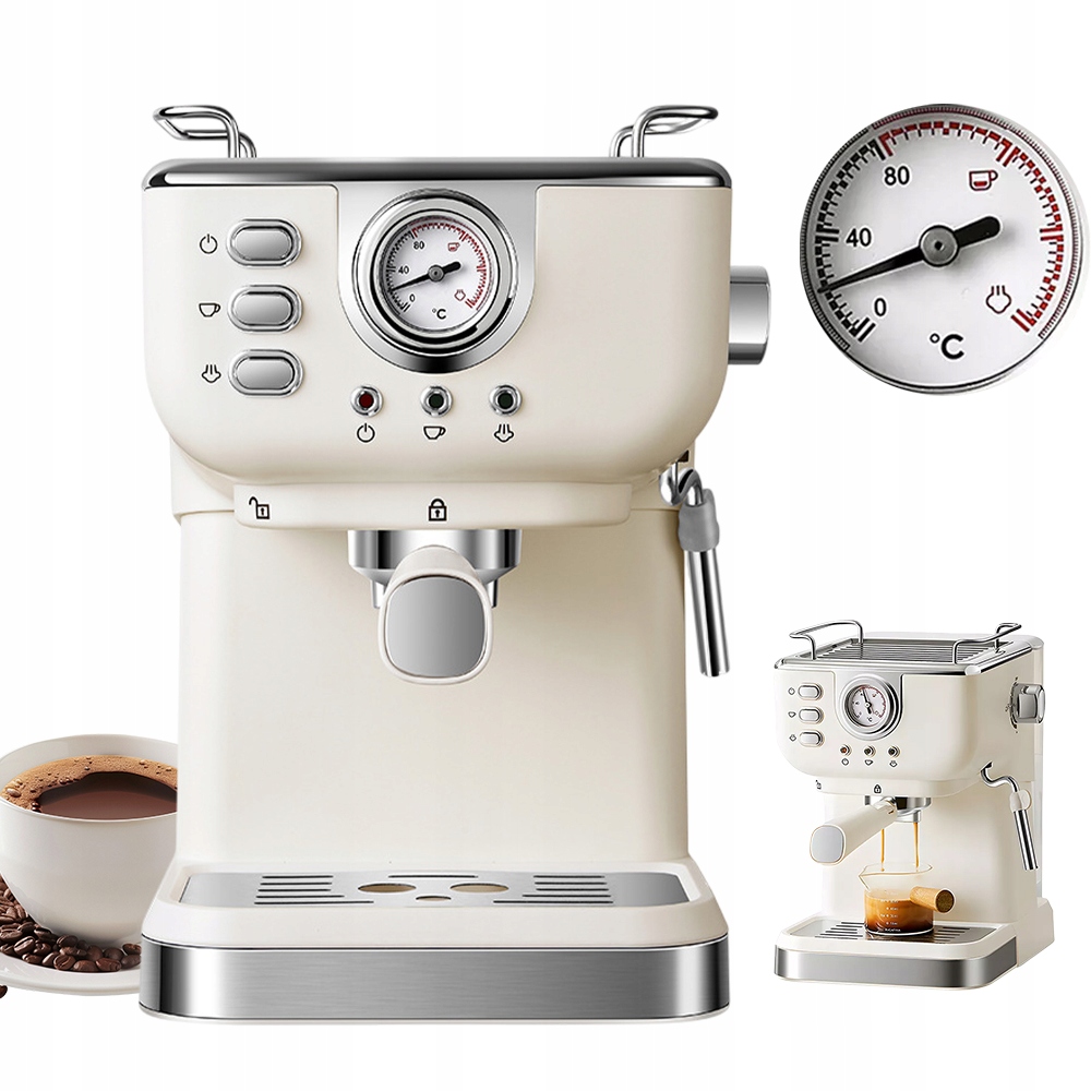 1.5 L Poloautomatický Automatický Kávovar 20 Barů S Vysokým Tlakem 1050 W