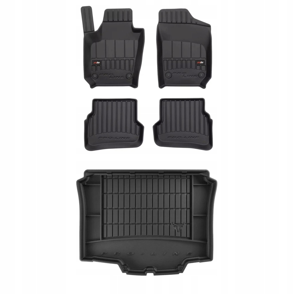 3D gumová sada koberců a rohožek Seat Ibiza IV 2008-2017 Hatchback, 3 dveře