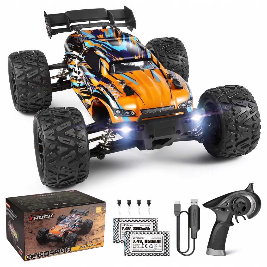 Dálkově Ovládané Auto 4x4 Terénní Rc Auto 36km/h Monster Truck 2,4GHz