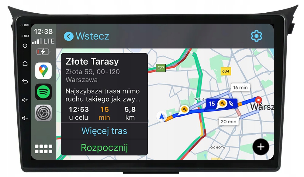 Hyundai i30 Elantra 2012-2017 Radio Navigace Android Carplay Mapy