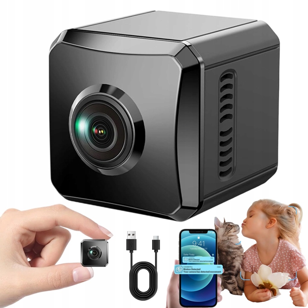 Skrytá Špionážní Mini Wifi Kamera 2,4 Ghz Detekce Usb Typu C