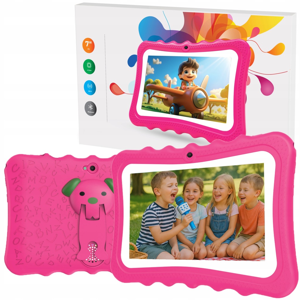 Tablet Pro Děti 7" 4/32GB Vzdělávací Hry Hračky Android WiFi Gps Pouzdro