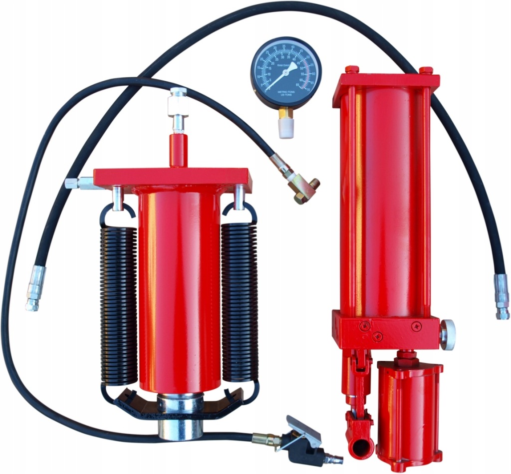 Pneumatická Pumpa Hydraulická Pohon 50 T Manometr Hadice Lis