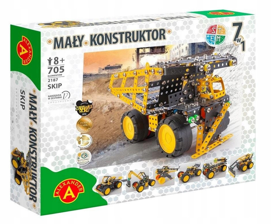 Stavebnice Kovové na kroucení Malý konstruktér 7v1