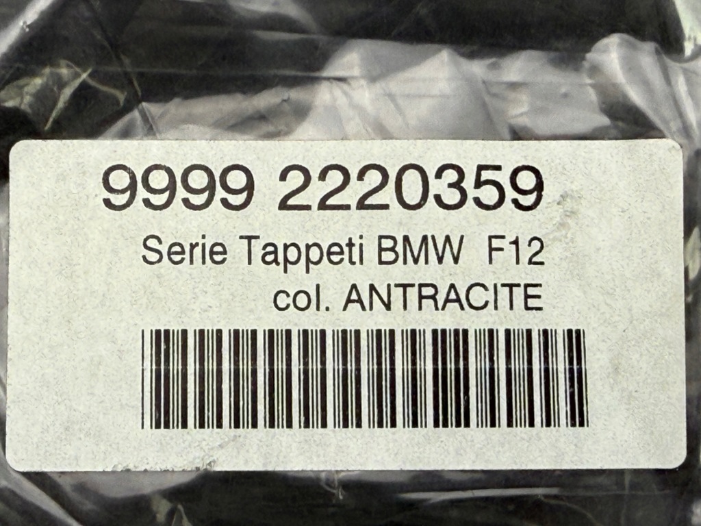 BMW 6 F12 F13 Dywaniki Welurowe Komplet Nowe 99992220359 — zdjęcie 6