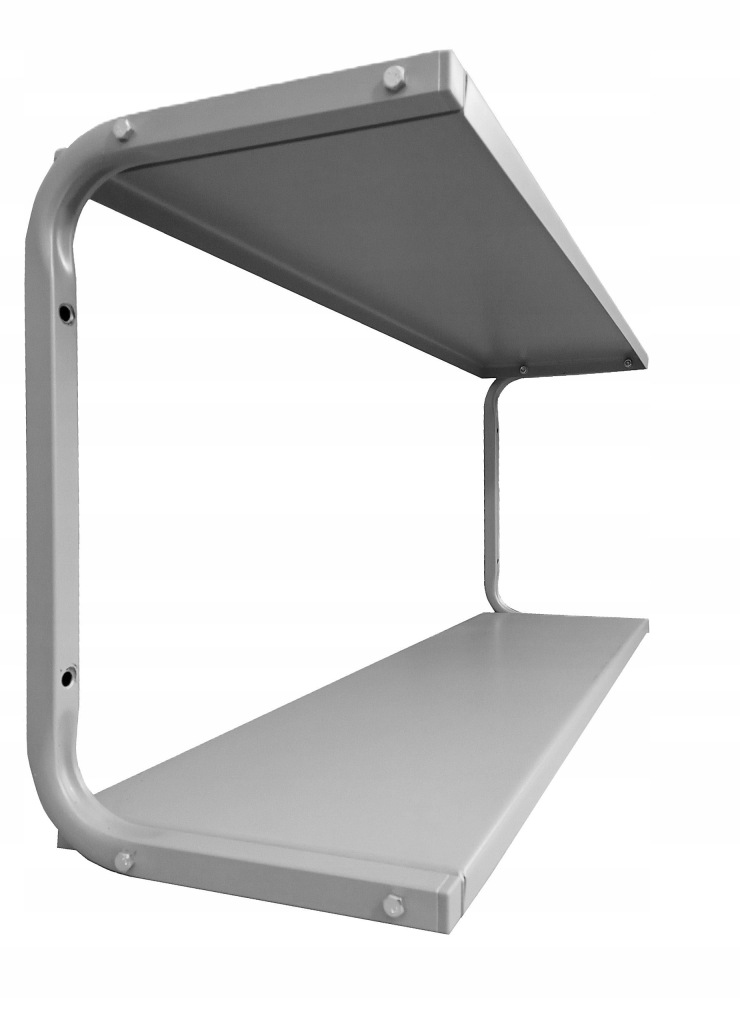 Kovová nástěnná police 95 cm dvojitá PG2S dílna loft garáž