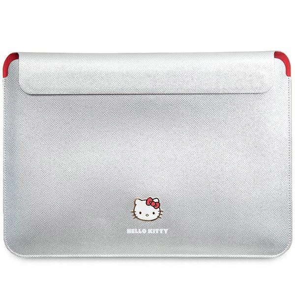 Pouzdro na notebook 14" Hello Kitty Stříbrné kovové logo