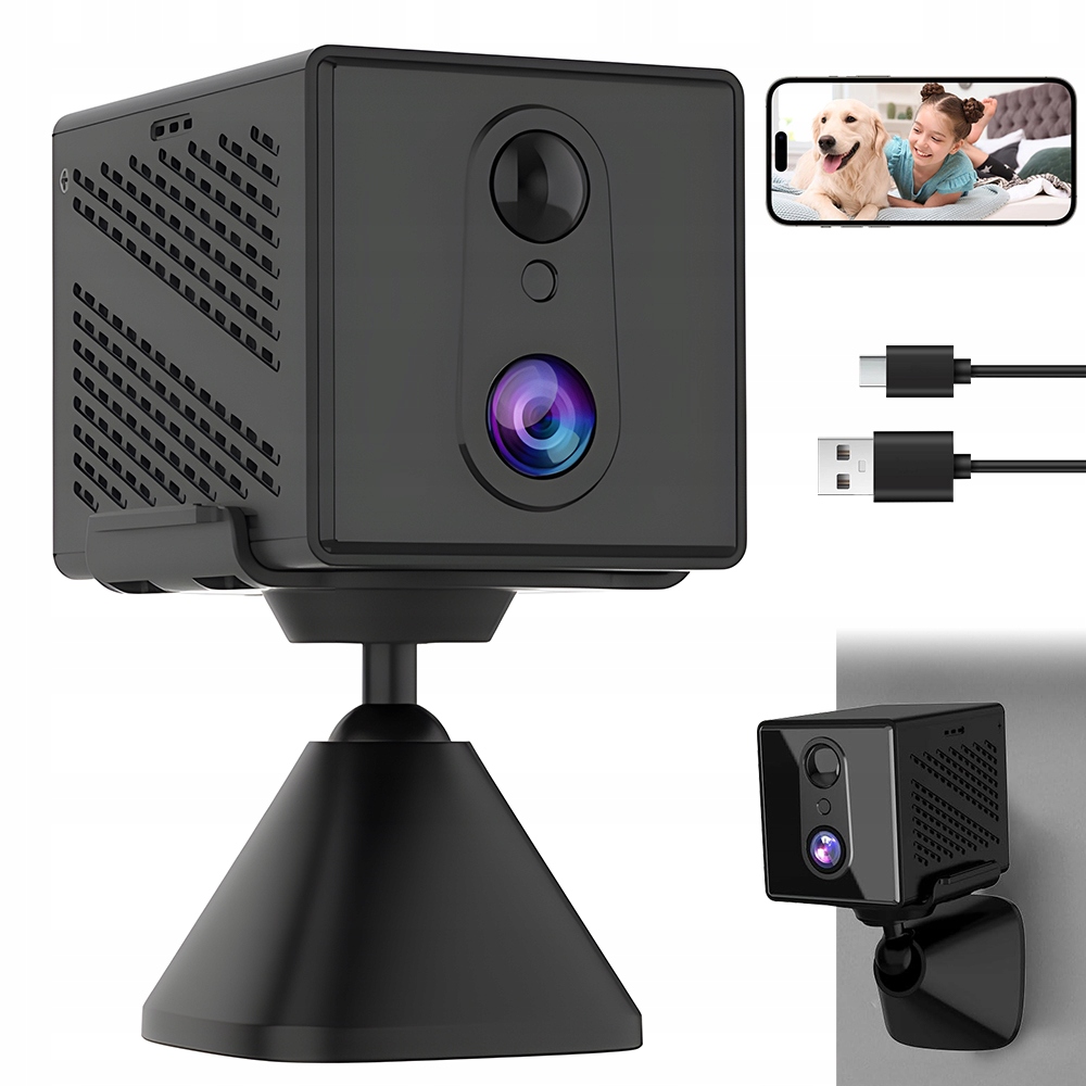 Skrytá Mini Kamera 1080P Hd Wifi Aktivace Pohybem Špionážní Aplikace