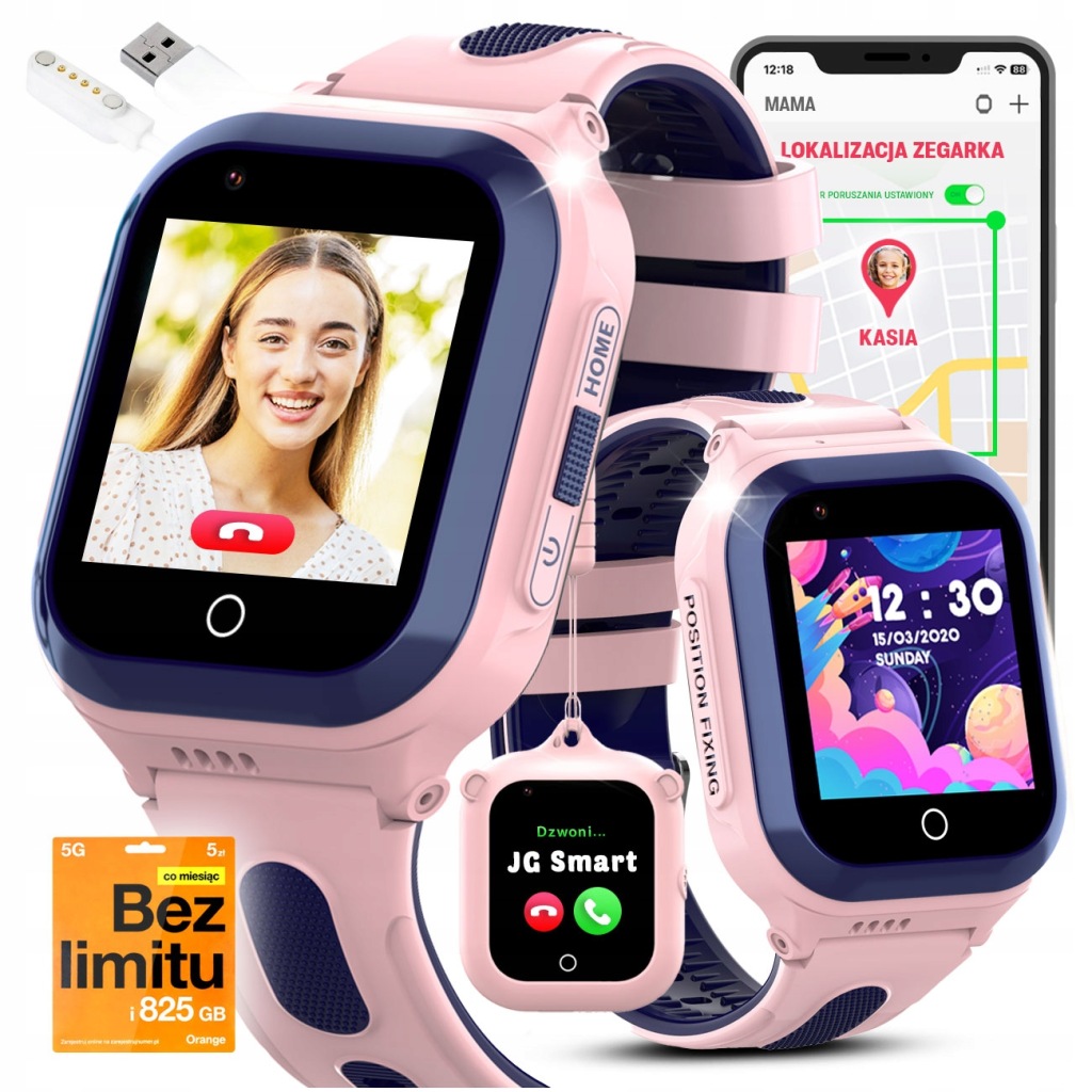 Chytré Hodinky pro děti Hodinky Pl Gps Hovory Učení Hry Fotoaparát Video Dárek