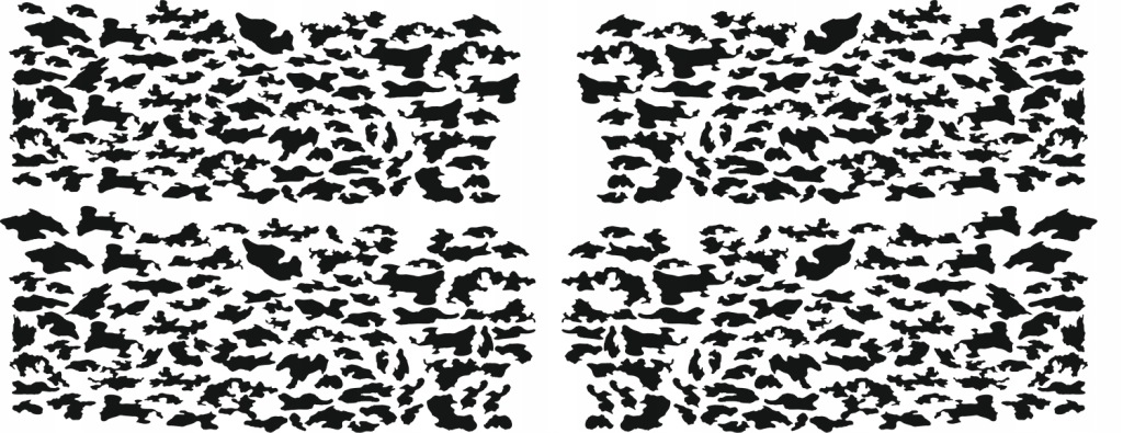2x Nálepka Grafika na kolo Motocykl Běžník Malé Maskáčový Kamufláž 116x46