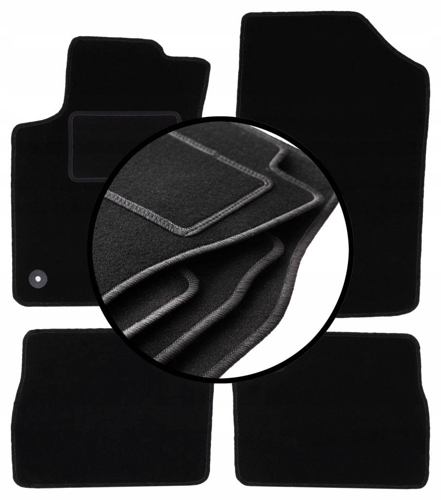 Velurové koberce komplet pro: Peugeot 207 Sw, kombi, hatchback (2006-2012)