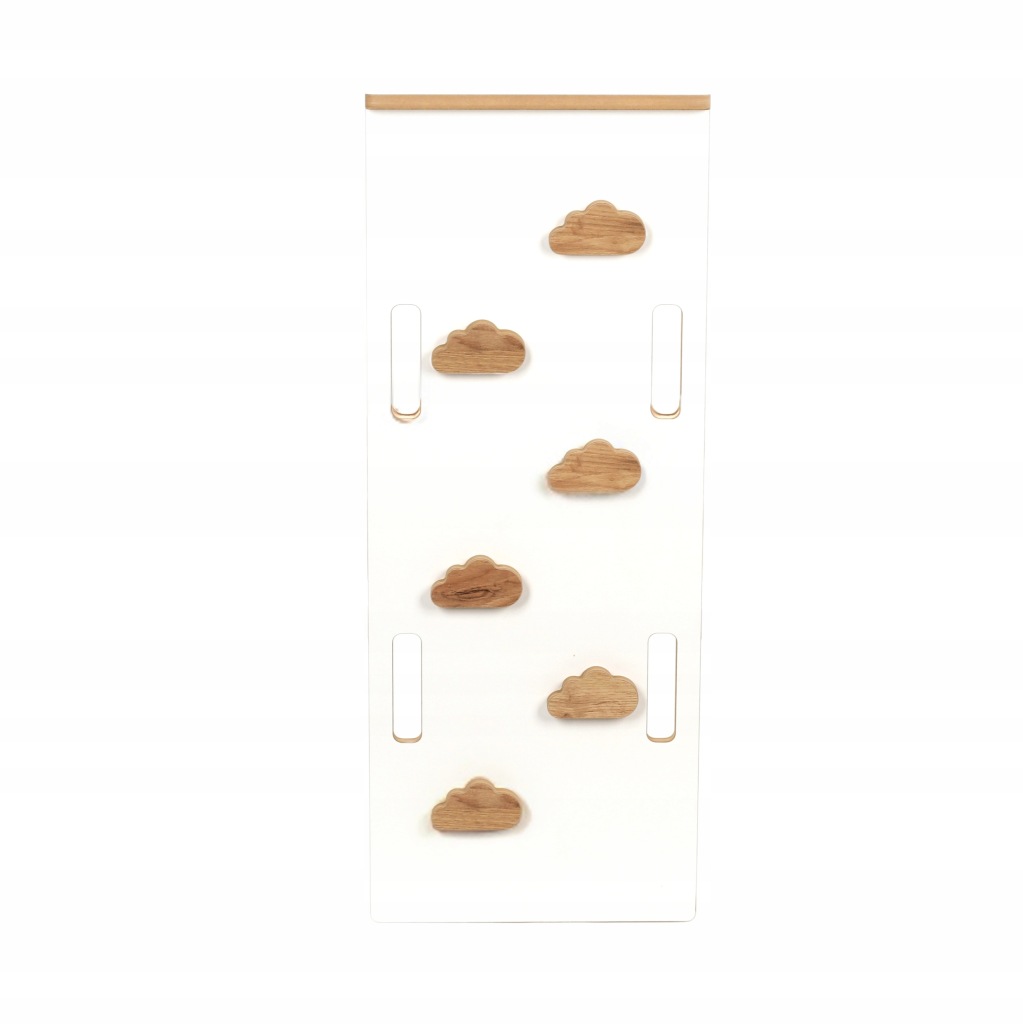 Bílo-dubová stěna/skluzavka pro houpačku Montessori BM-310