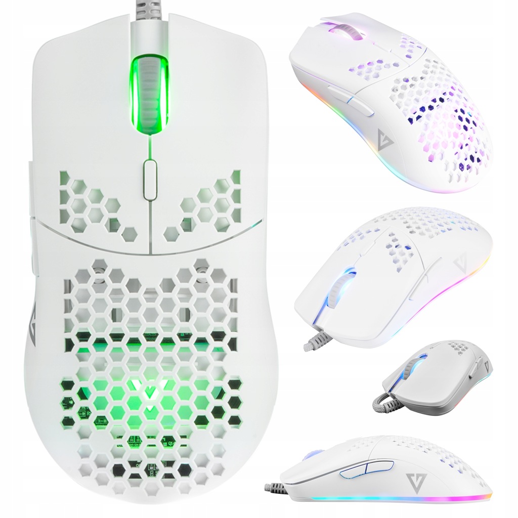 Drátová Myš Rgb Podsvícení Ultra Lehká Váha 72 g