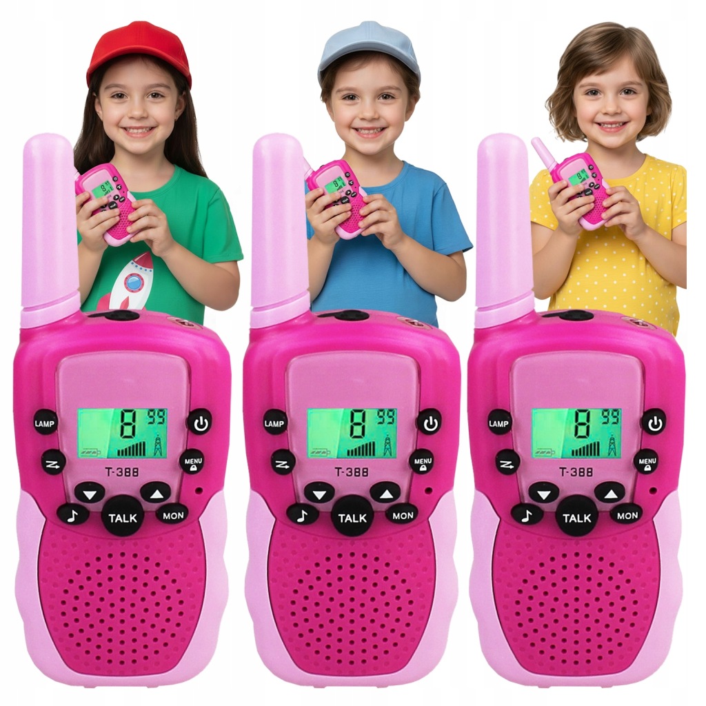Walkie-talkie vysílačky pro děti, sada 3 kusů dárek pro děti