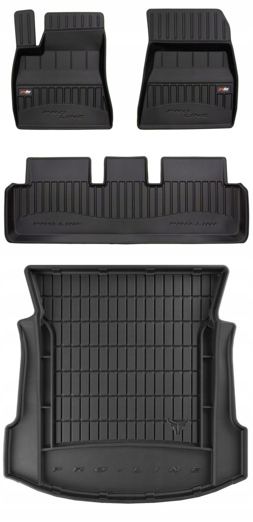 Set 3D gumové rohože Tesla Model 3 Sedan od 2017 g tb