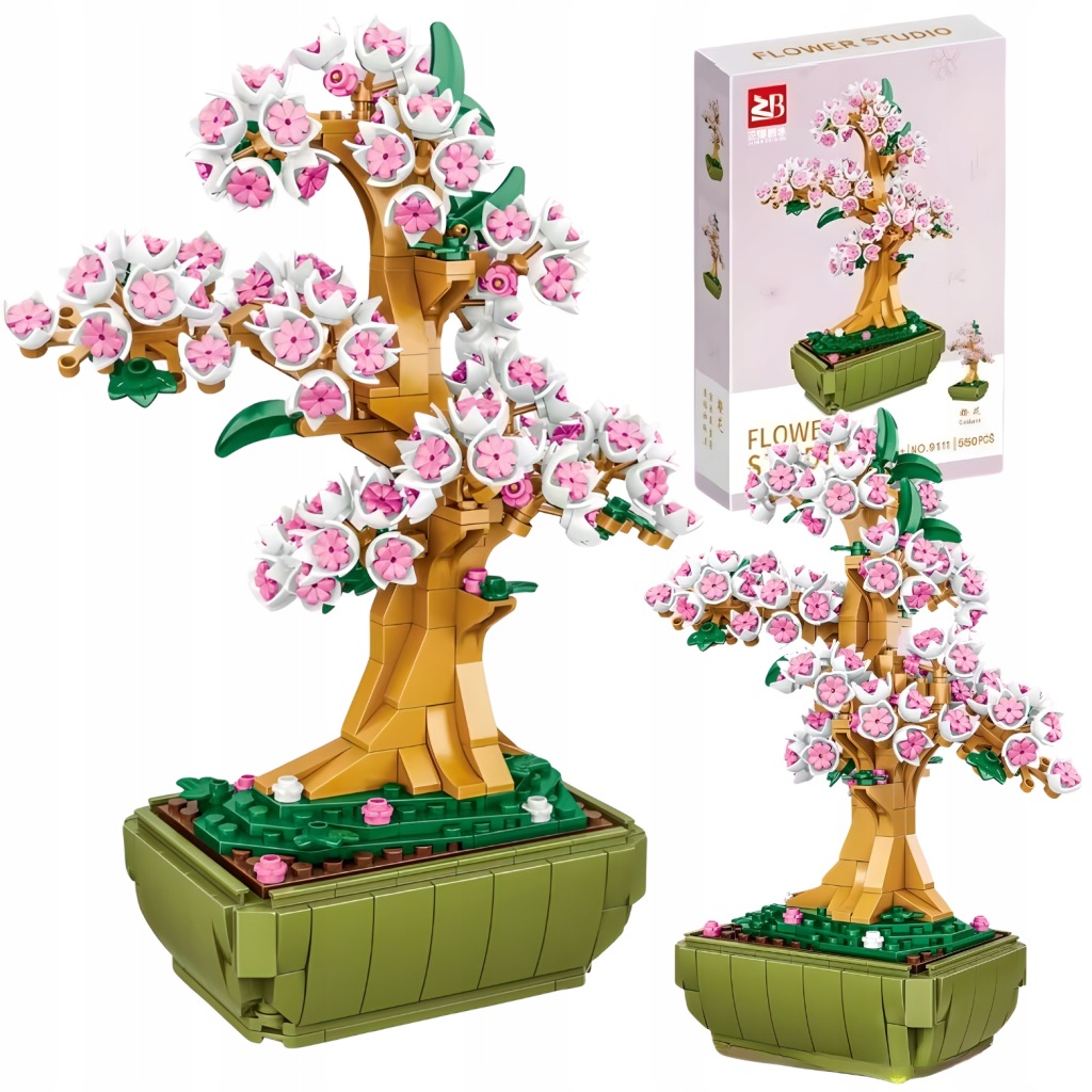 Stavebnice Květiny Strom Bonsai Kytice Květin 550 Dílů