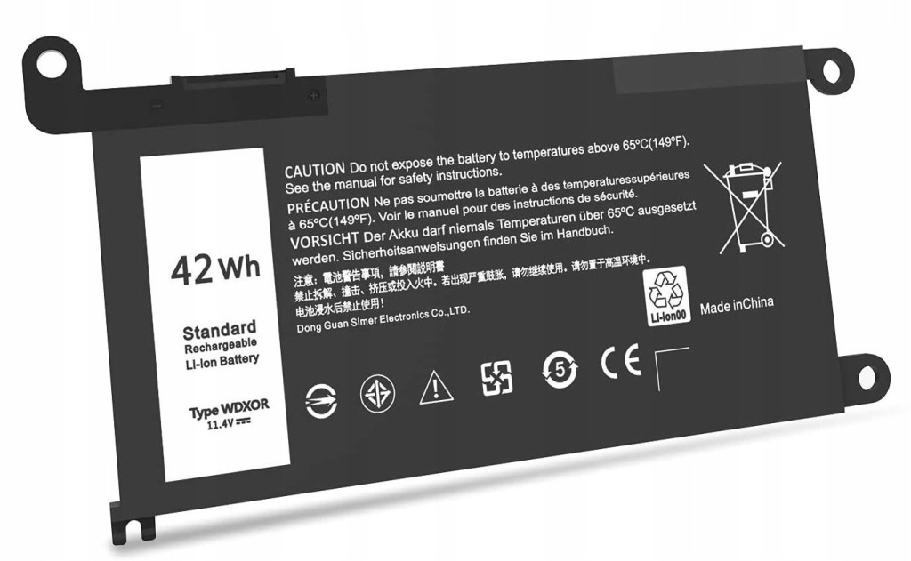 Baterie pro Dell Inspiron Vostr 42WH WDX0R Wdxor 3CRH3