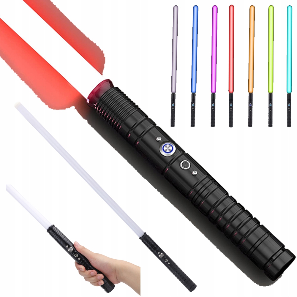7 barev zvuk Svítící 77 cm hračka Kovový držák Světelný meč Rgb