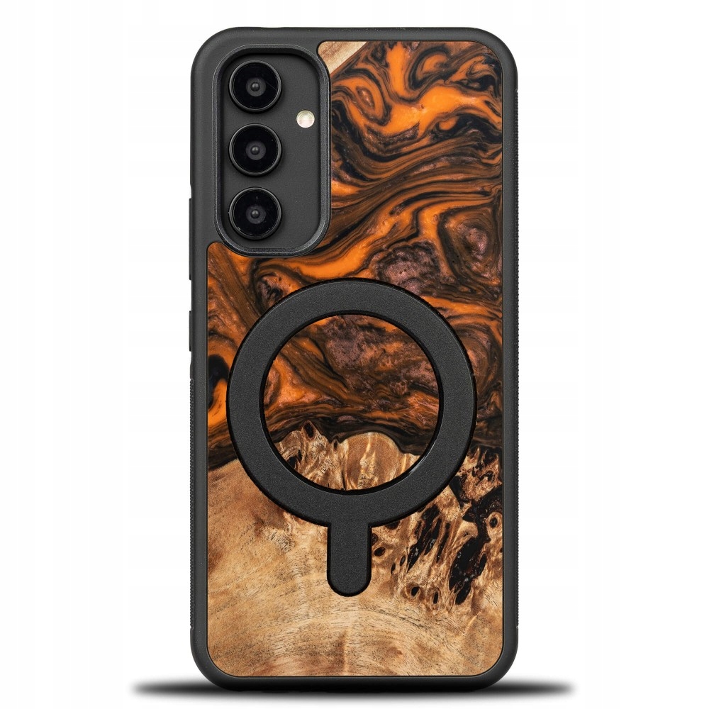 Pouzdro Bewood Unikátní pro Samsung Galaxy A54 5G oranžové s MagSafe
