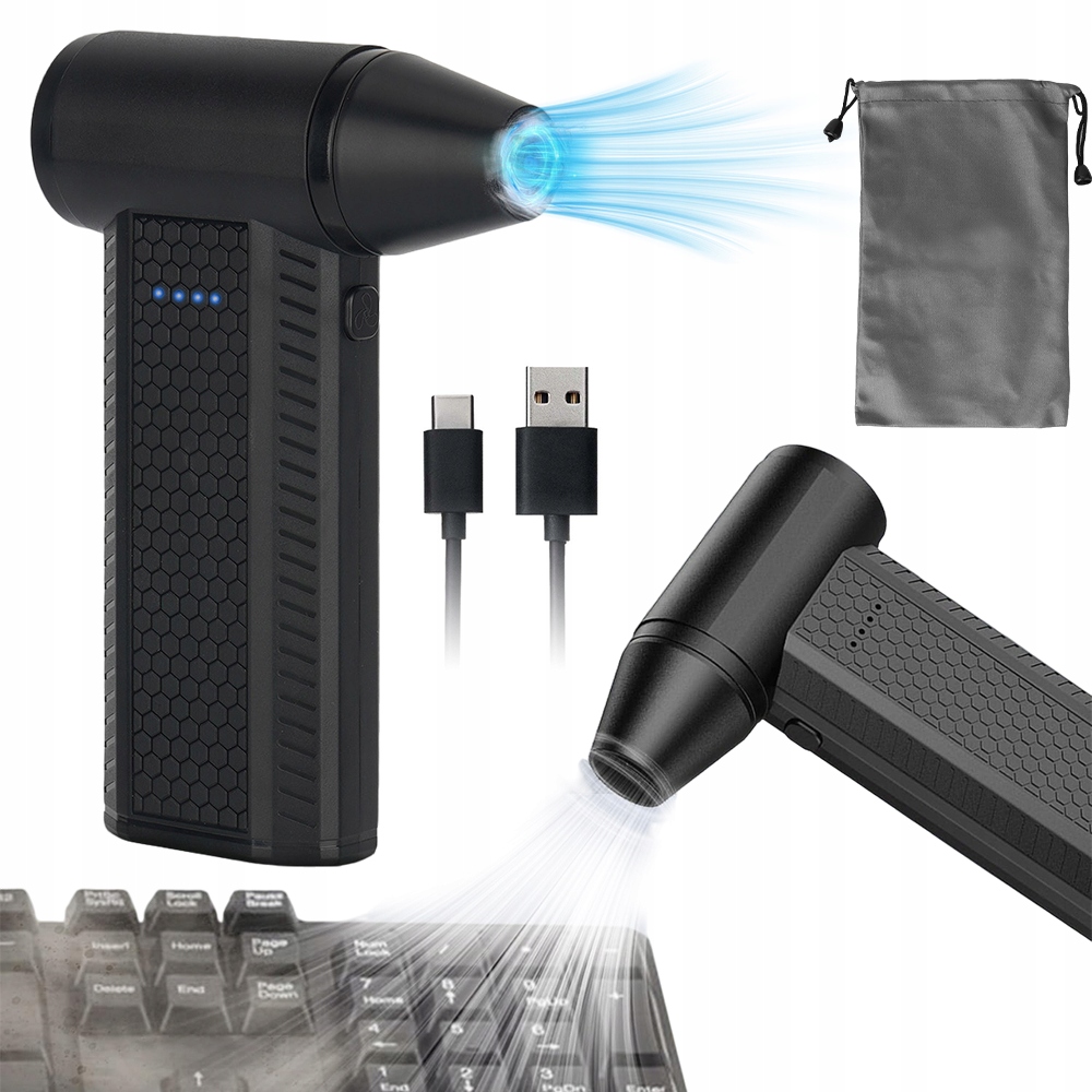 Výkonný elektrický dmychadlo stlačený vzduch Kompresor Air Duster pro prach